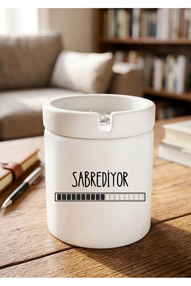 Sabıryor Special Design Printed Ceramic Ashtray Unscented Ashtray