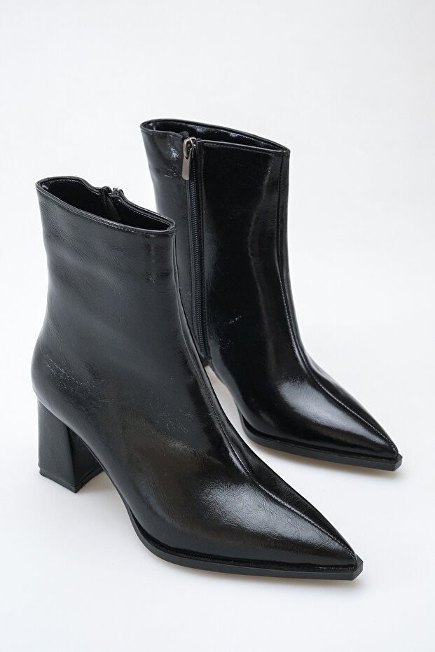 Women's Ankle Length Pointed Toe Thick Heeled Boots
