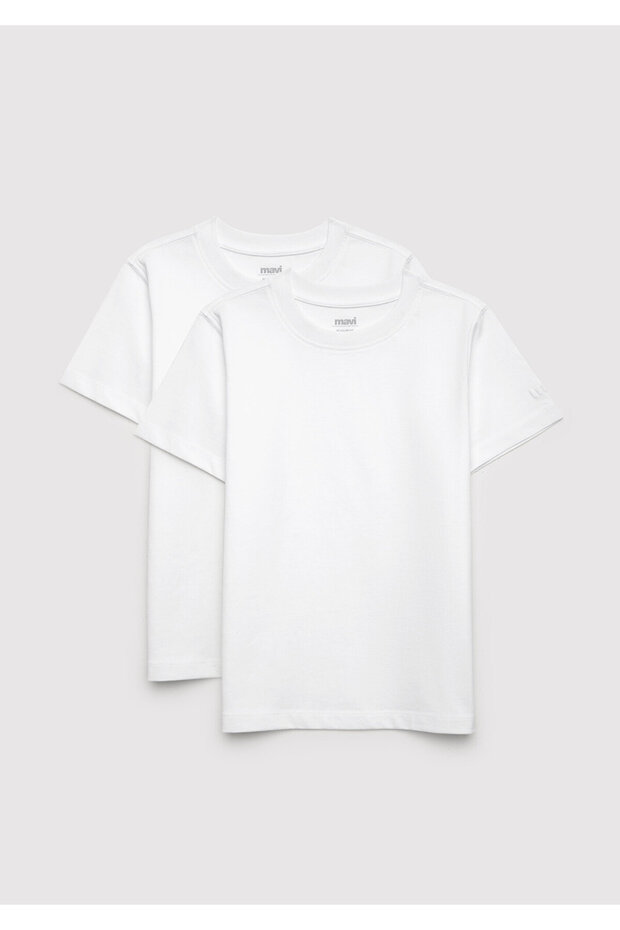 2-Pack White T-Shirts Regular Fit / Normal Cut 6610347-620