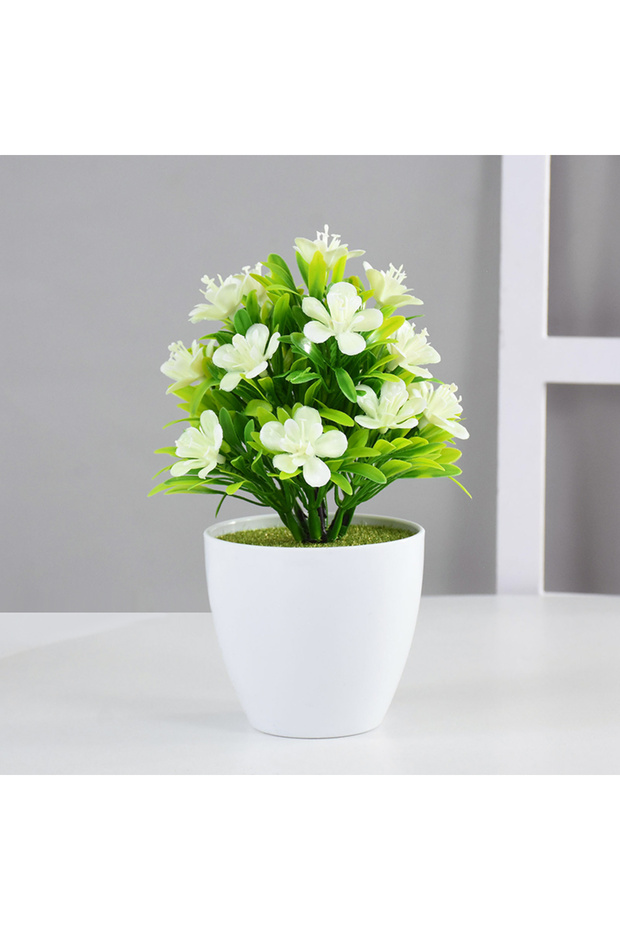 A02 1pc Artificial Potted Plant Small Bonsai Flowers Pot Simulated Tree Ornaments Wedding Home Hotel