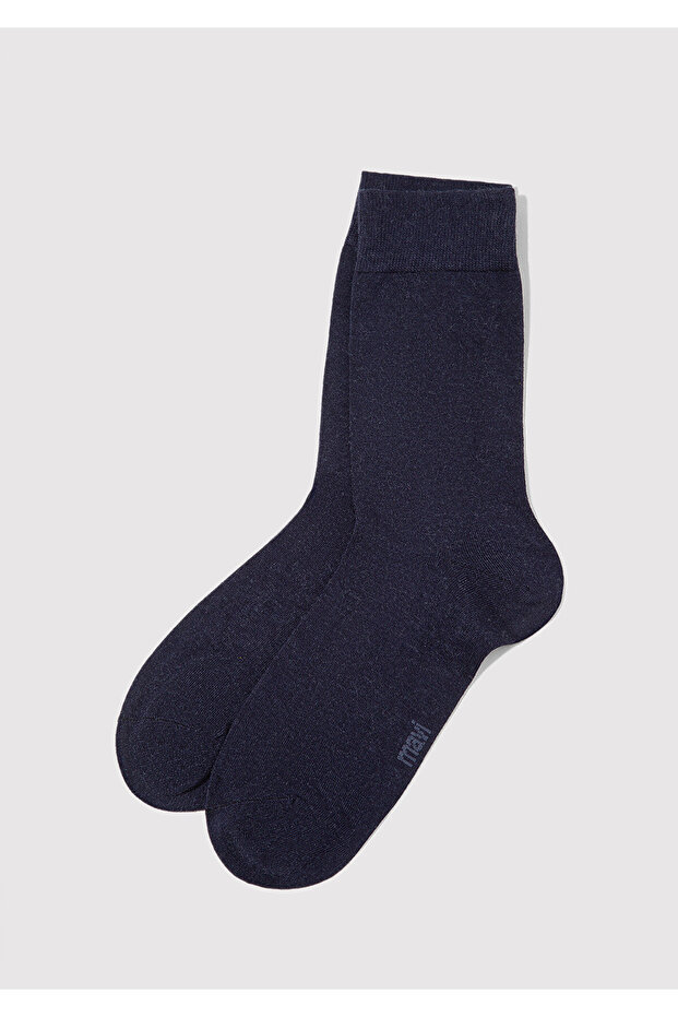 Wool Blend Navy Blue Socks 0912199-35665