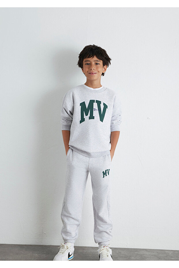 Mv Printed Gray Sweatshirt 6S10054-88467