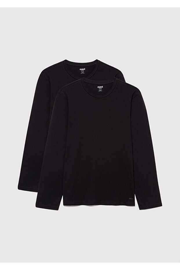 2-Pack Long Sleeve Men's Basic T-Shirt Fitted / Bodycon Cut 0612314-900