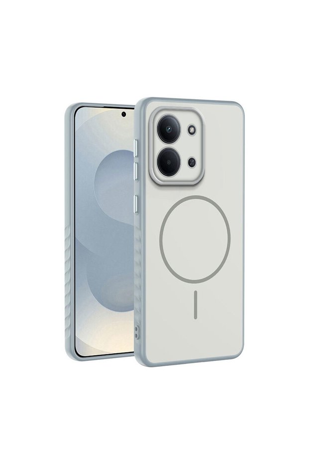 Xiaomi Redmi 15C Compatible Case Softmono M-Safe Silicone Case Gray