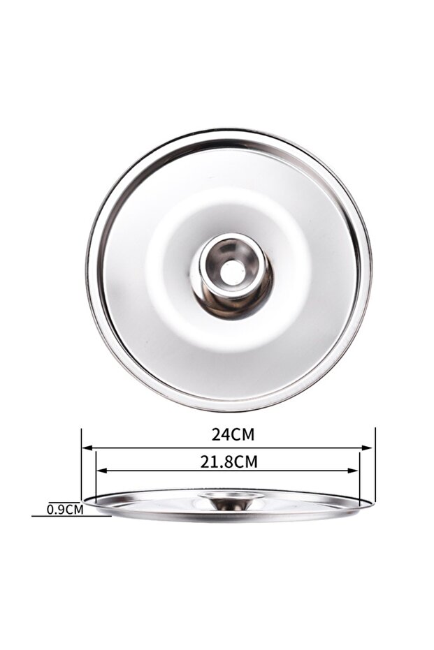 24cm New 10-24cm Round Pot Lid Thicken Stainless Steel Saucepan Cover Replacement Universal Kitchen