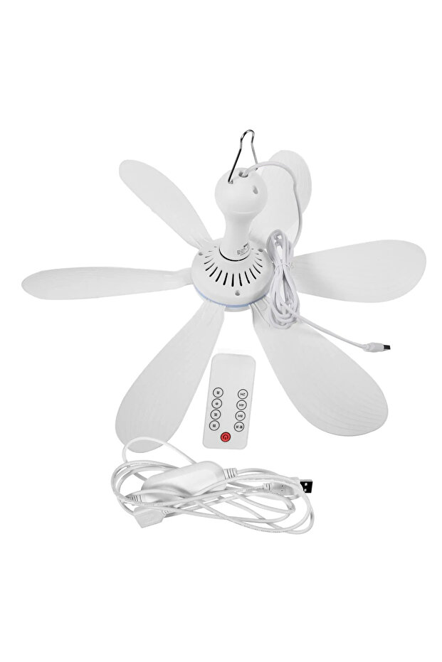 With Remote Control XIAOTREE Silent 6 Leaves USB Ceiling Fan, Optional Remote Control Timing, 4 Spee