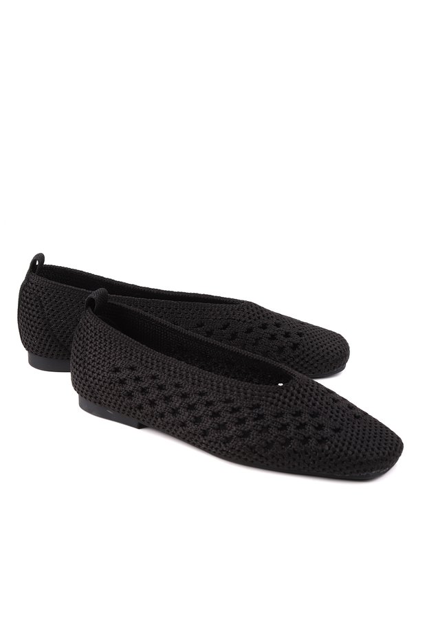 Parma Knitwear Knitted Women's Ballerina Shoes with Holes, Lightweight, Comfortable, Casual Shoes
