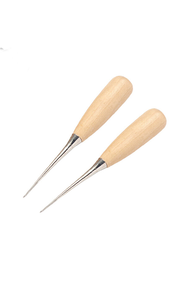 2 pcs 2pcs Leather Hand Stitching Awl Tool Leather Craft Hole Punch Tools Sewing Punching Hole Maker