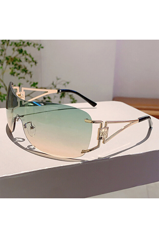 C4 Fashion Trend Protective Glasses, Safety Glasses, Frameless Cut Edge Integrated Sunglasses, UV Pr