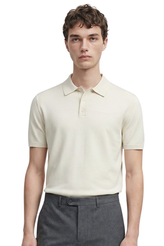 Premium Men's Knitwear Polo Neck T-Shirt Giuliano
