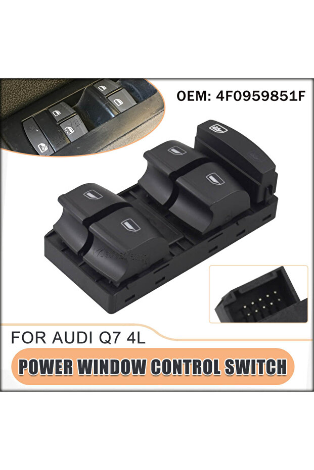 مفتاح التحكم في رافعة النافذة الرئيسية الكهربائية لسيارة Audi A3 8P SPORTBACK A6 4F 4G C6 Q7 ملحقات السيارة...