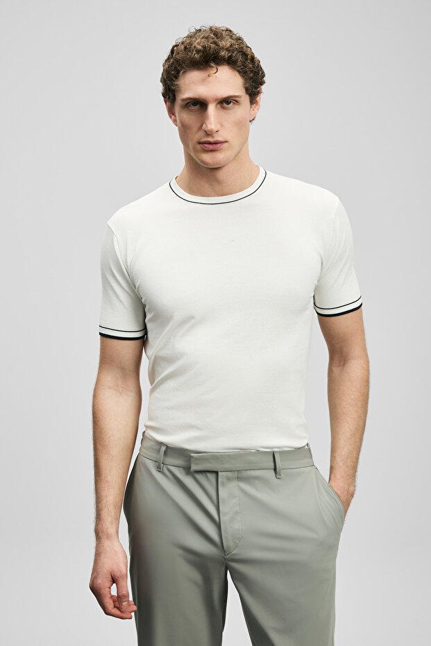 Foster Men's Coolmax ®   Sweater Off-White
