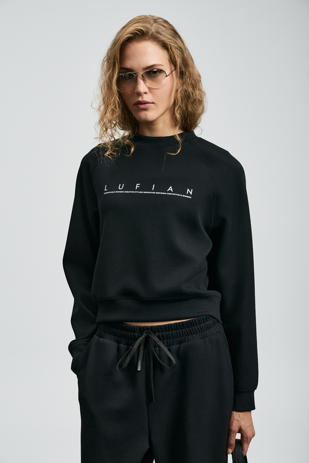 Adriana Women's Knitted Sweatshirt Black