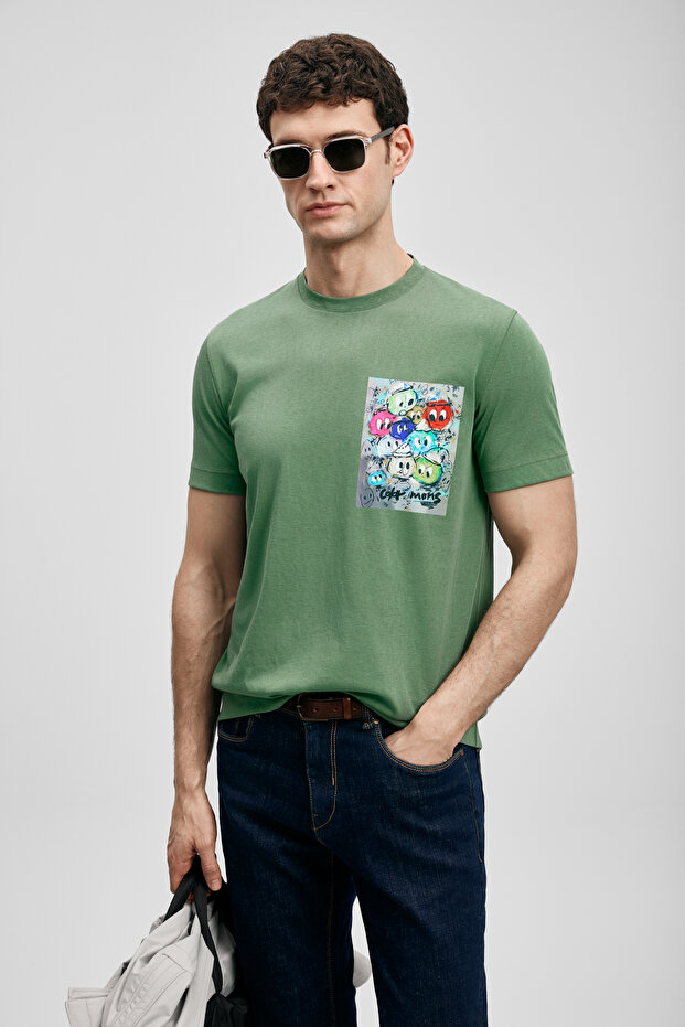 Charlie Modern Graphic T-Shirt Green