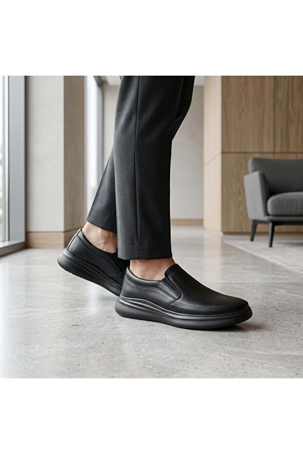 2735-3 Full Orthopedic Leather Inside and Outside Men's Shoes