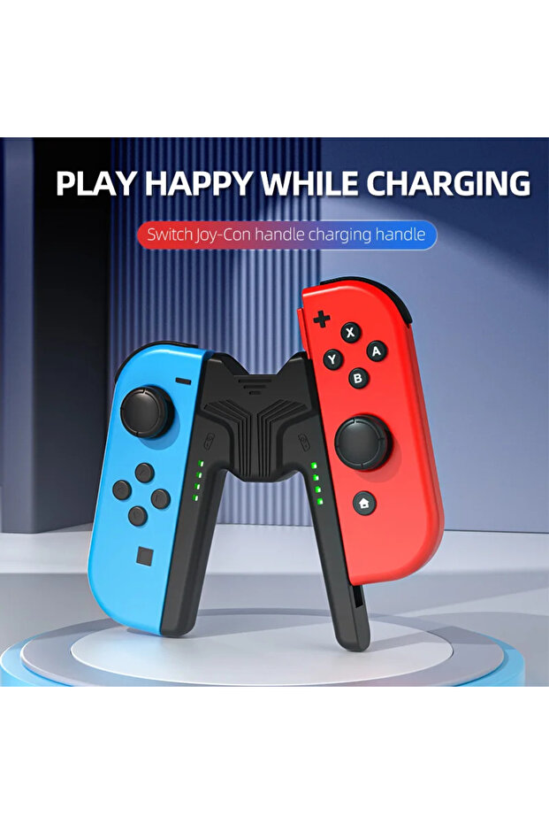 White Aolion Charging Grip Bracket for Switch Joycon Handle Gaming Controller Grip Charging Station