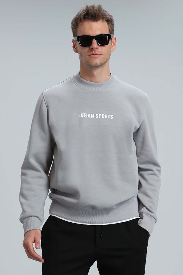Star Men's Sweatshirt Light Gray