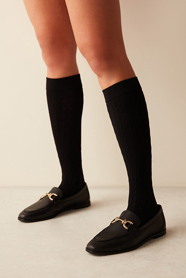 Line Black Trouser Socks