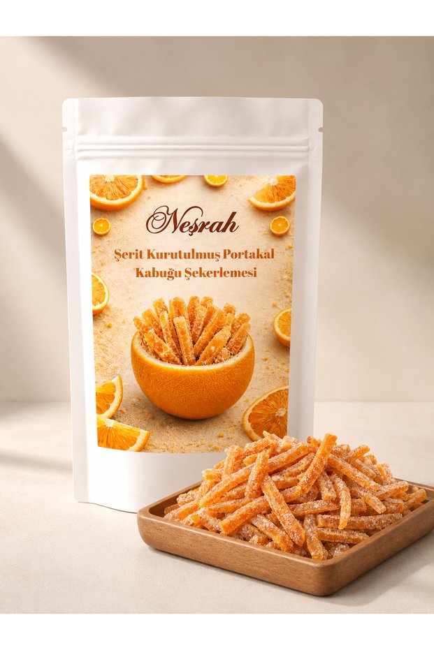 Striped Dried Orange Peel Candy, Stick, 100g