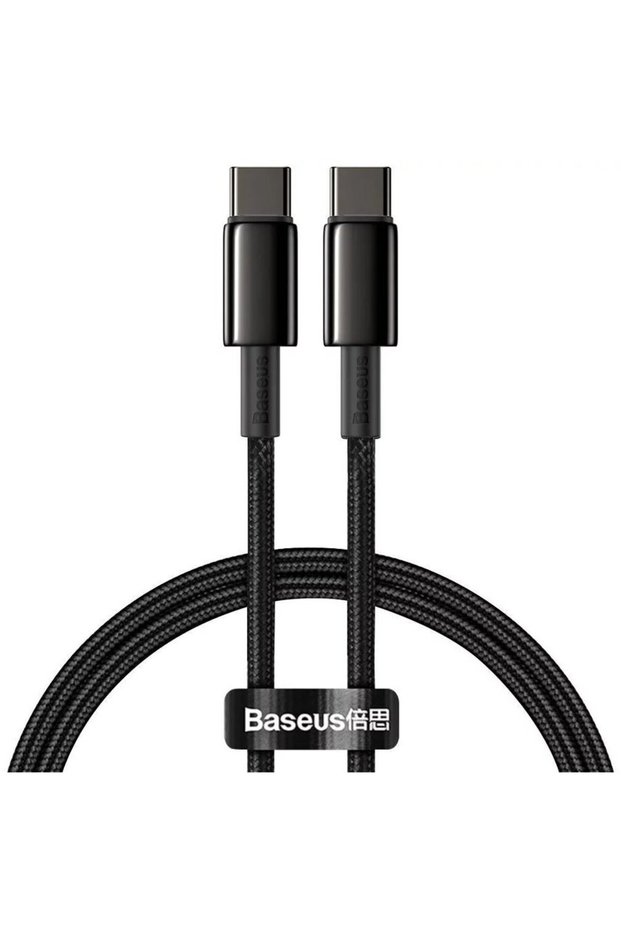 Cablu de date USB tip C - USB tip C, 100W, 1m, Negru