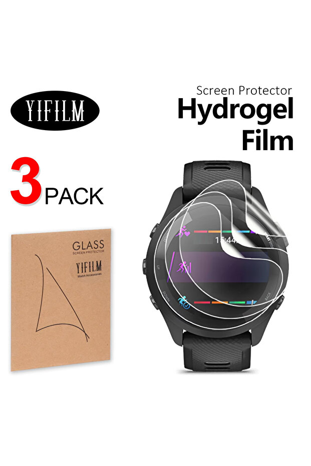 فيلم حماية من مادة TPU مكون من 3 قطع لساعات Forerunner 265 Venu 2 Plus 3 3S و Vivoactive 4 4s MARQ2 و Forerunner 265S