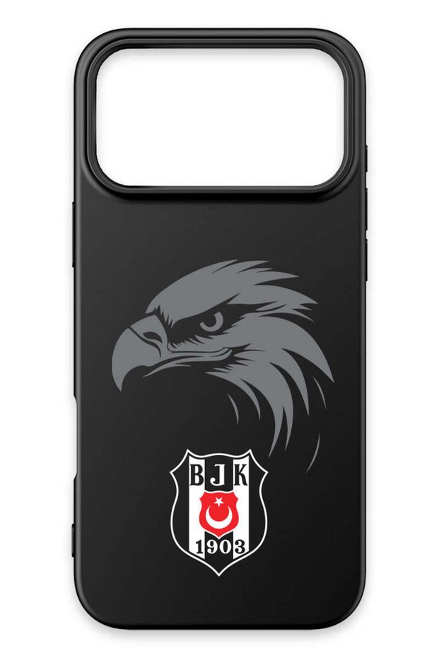 iPhone 17 Pro Compatible Eagle Emblem Black Silicone Licensed Phone Case