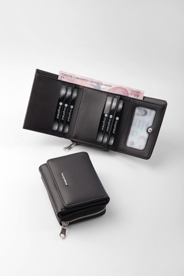 Antalya Women's Wallet-Portfolio 65221A-Black
