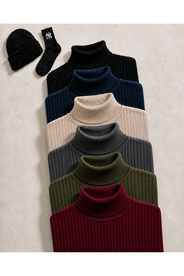 Men's Slimfit Turtleneck High Neck Sweater