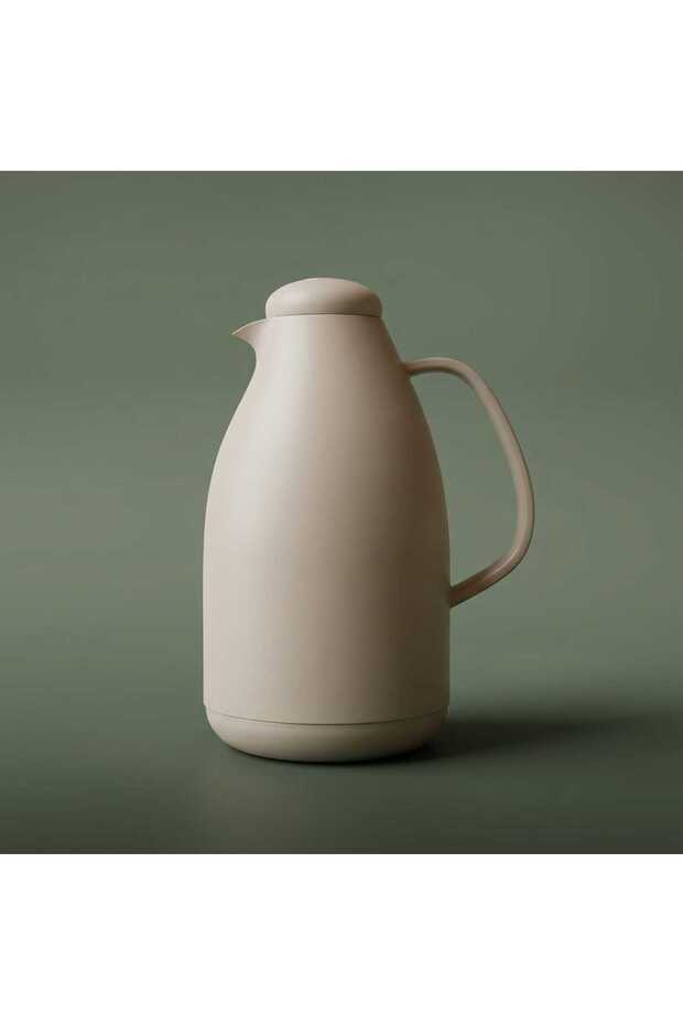 Al Saif Gallery Pro Penguin thermos, 2 liters, glass inner container, plastic outer shell - beige