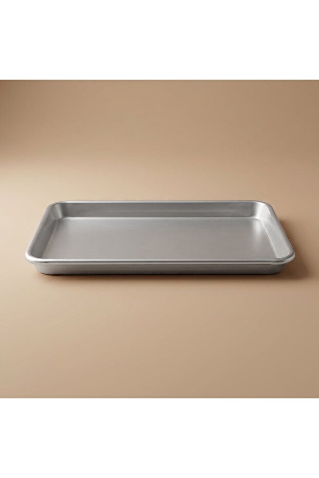 Al Saif Gallery aluminum oven tray, 9.5x13x1 inch, rectangle - silver