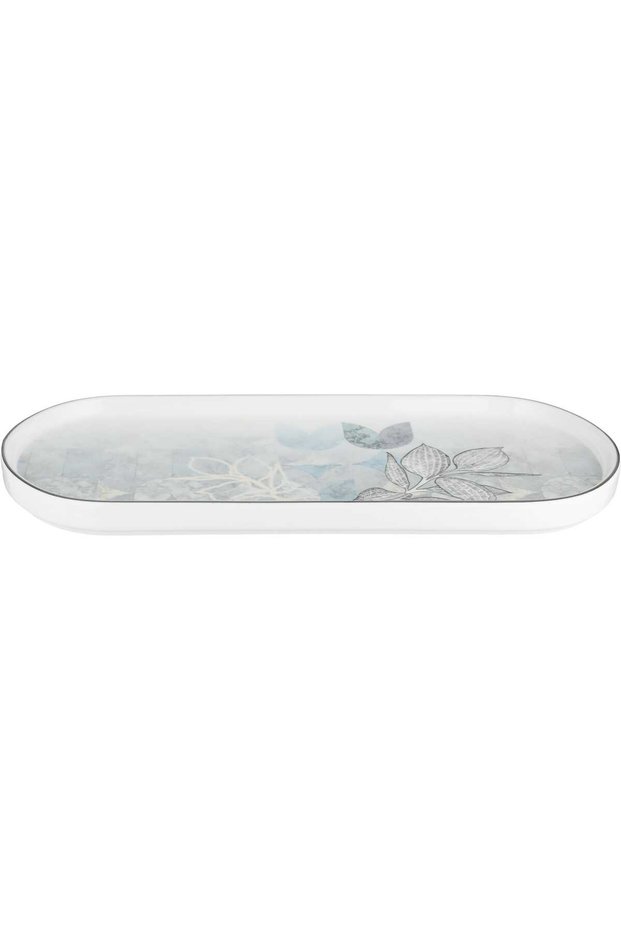 Al Saif Gallery Porcelain Dessert Serving Dish, Floral Pattern, 31x14x2 cm - Multicolor
