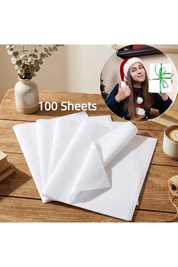 100 Sheets White Bulk 100 - 200 Sheets White Tissue Paper 14x20 Inches, Recyclable Wrapping Paper fo