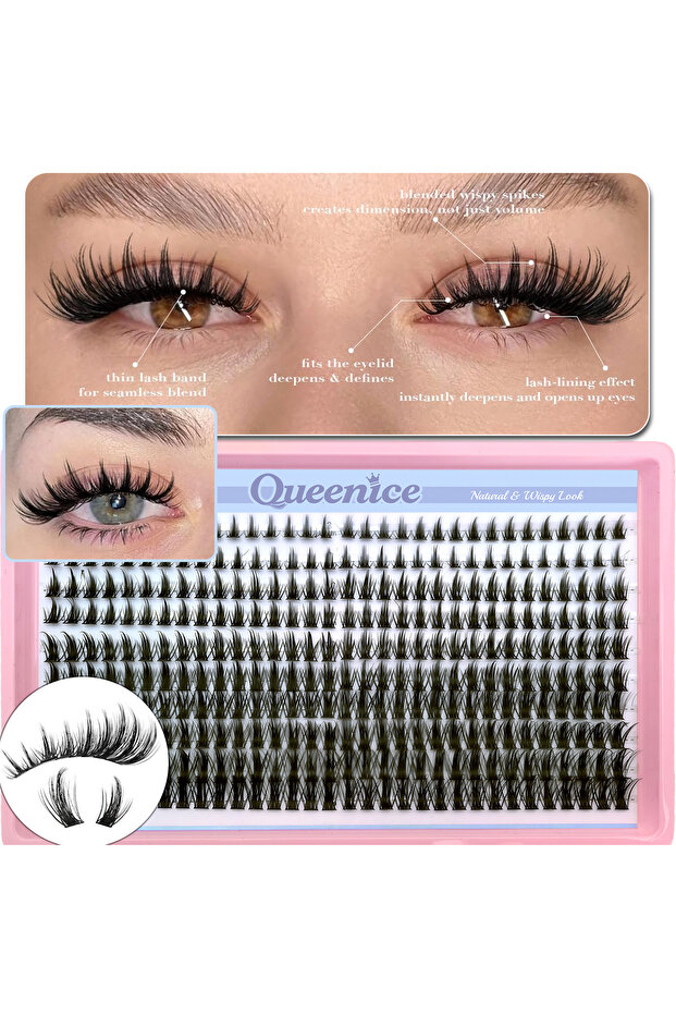 Style F-Fairy lash c Manga Lash Wispy Anime Lash Extensions 8-16Mm Cluster Eyelash Extensions, D-Cur