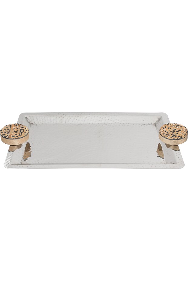 Sword Gallery Serving Tray, 3.5 x 26 x 50.5 cm, Rectangular - Silver