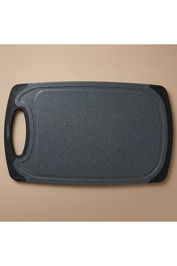 Al Saif Gallery Plastic Cutting Board, 31.5 x 20 cm, Rectangle - Dark Gray