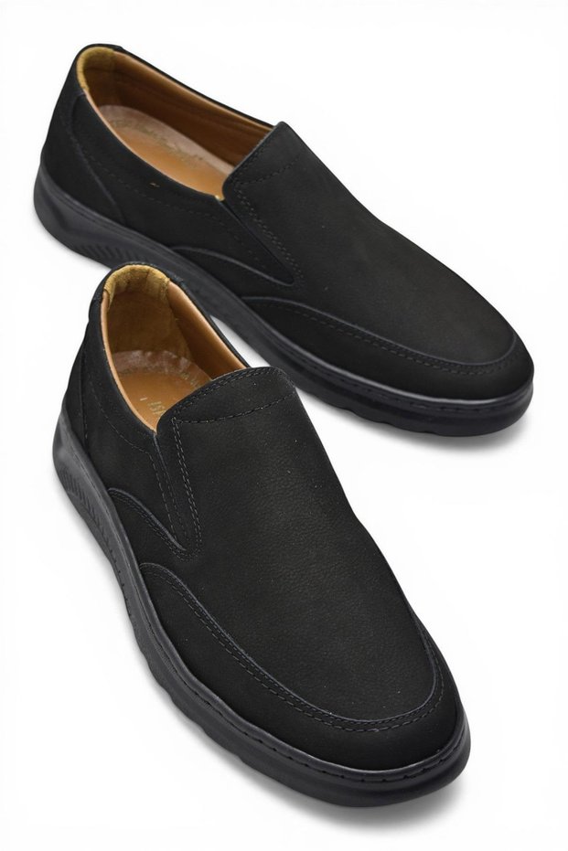 1387 Full Orthopedic Sole 100% Genuine Leather Men's Shoes Laceless Casual Men's Shoes