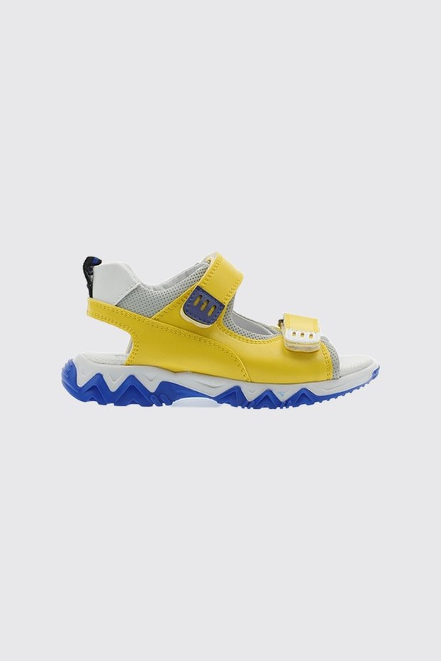 Baby Boy Yellow Sandals with Velcro Sole Detail