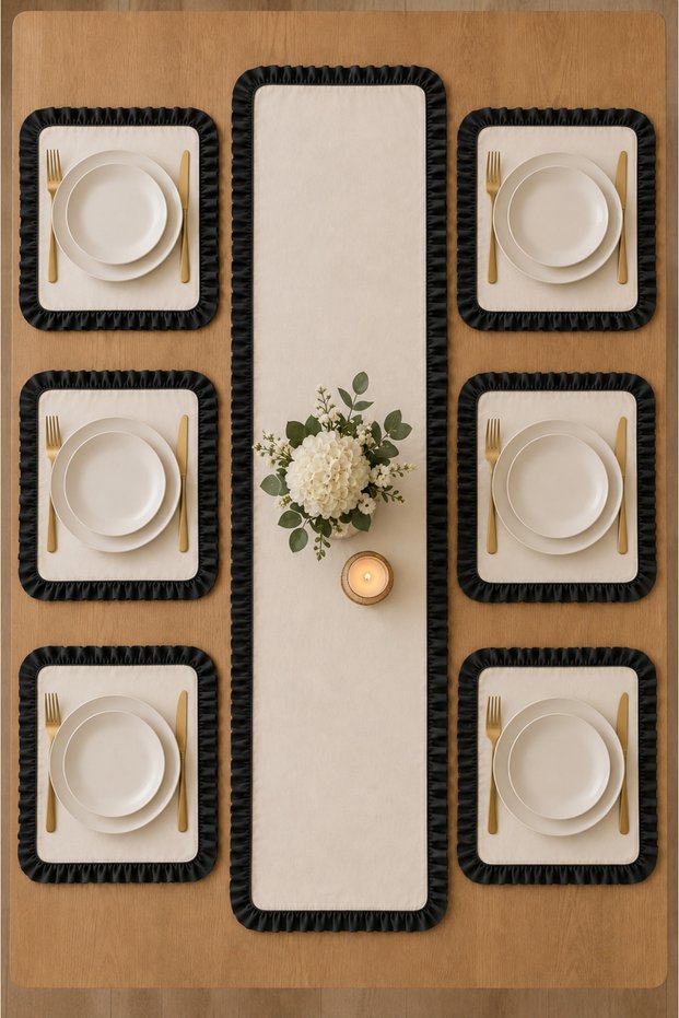 Plain Cream Runner 40 × 110 cm – Minimalist Tablecloth