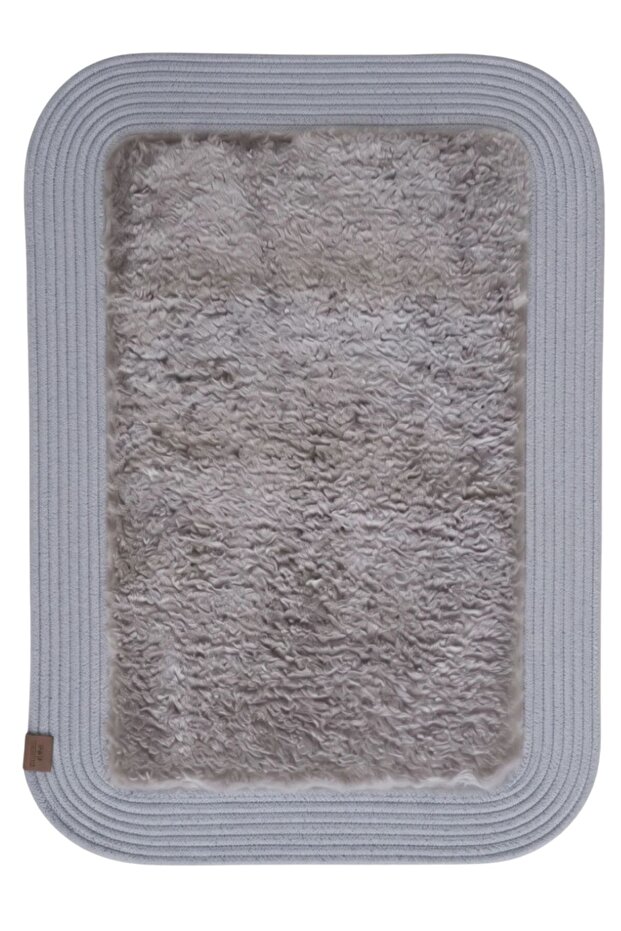 Jute Plush Non-Slip Base Washable Bathroom Kitchen Door Mat 40X60 cm