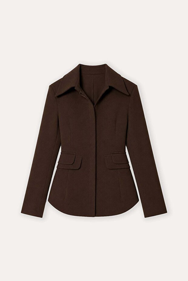Double Pocket Detailed Blazer Jacket