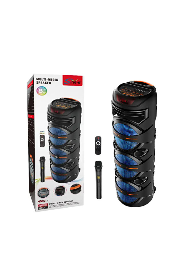 Big Sound Speaker Stand Digital Amplifier with Remote and Microphone
