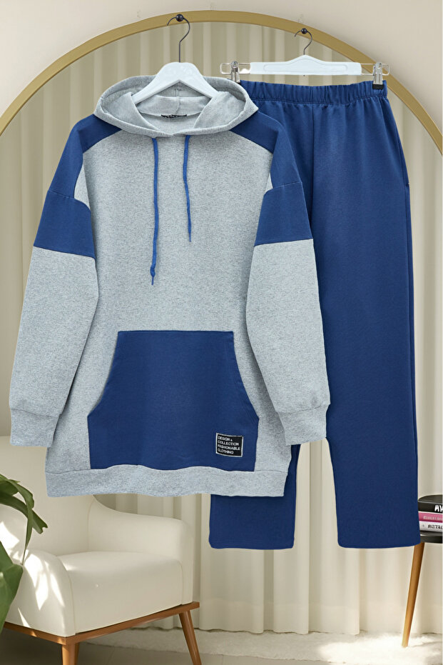 Kangaroo Pocket Double Color Set -Grey