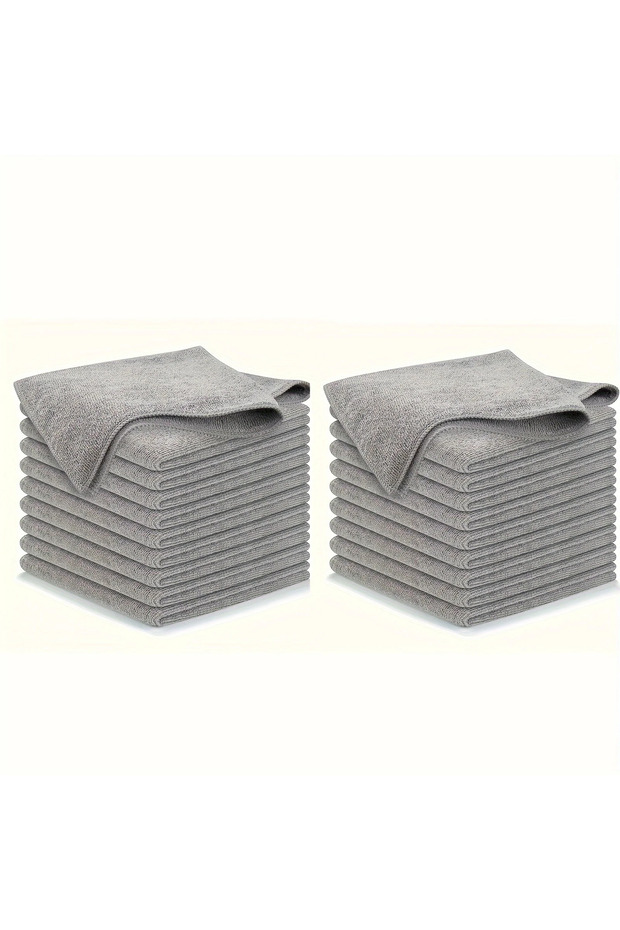 grey 20pcs 5/10/20pcs Cleaning Cloths Kitchen Towel, Ultra-fine Fiber Light Gray Cleaning Cloth Set,
