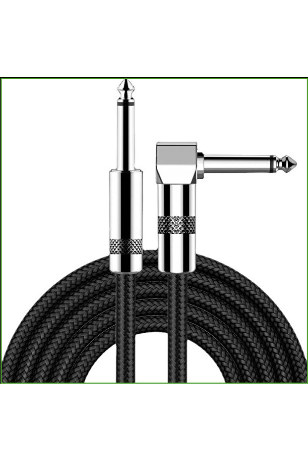 6m- 20ft Right -Black Guitar Cable 10/20ft Electric Instrument Bass AMP Cord for Electric Guitar Man