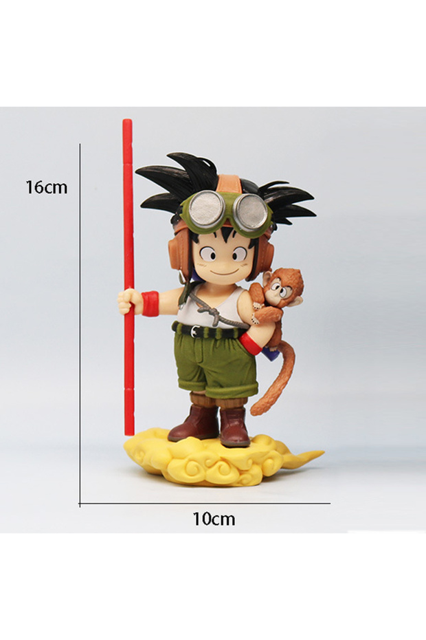 16cm no box New 16cm Anime Dragon Ball Son Goku Figure With Monkey Kid Goku Action Figure Pvc