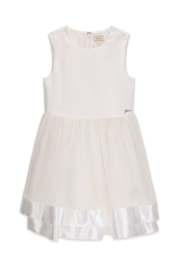 Mixed fabric dress
