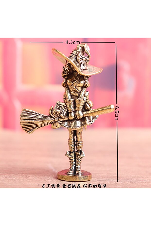 A Figure Home Decor Broom Loli Broom Witch Princess Retro Decorative Desktop Artifacts and Ornaments