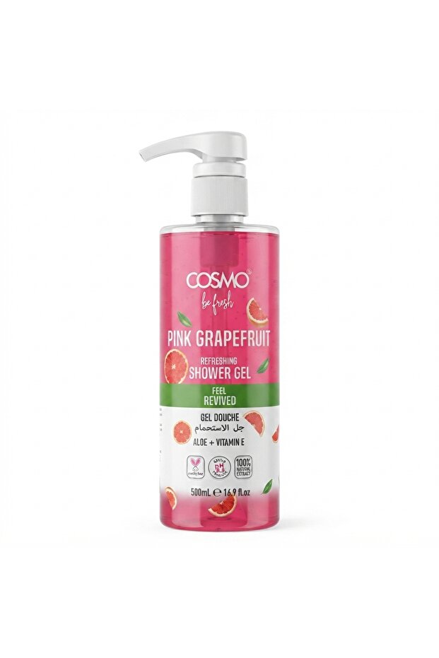 Be Fresh Pink Grapefruit Refreshing Shower Gel 500ML – Fresh Scent Body Wash, Daily Cleansing Shower Gel