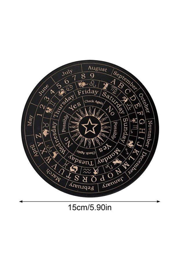 1pc Wooden Pendulum Board Moon Star Divination Energy carven Plate Healing meditation Board Ornament