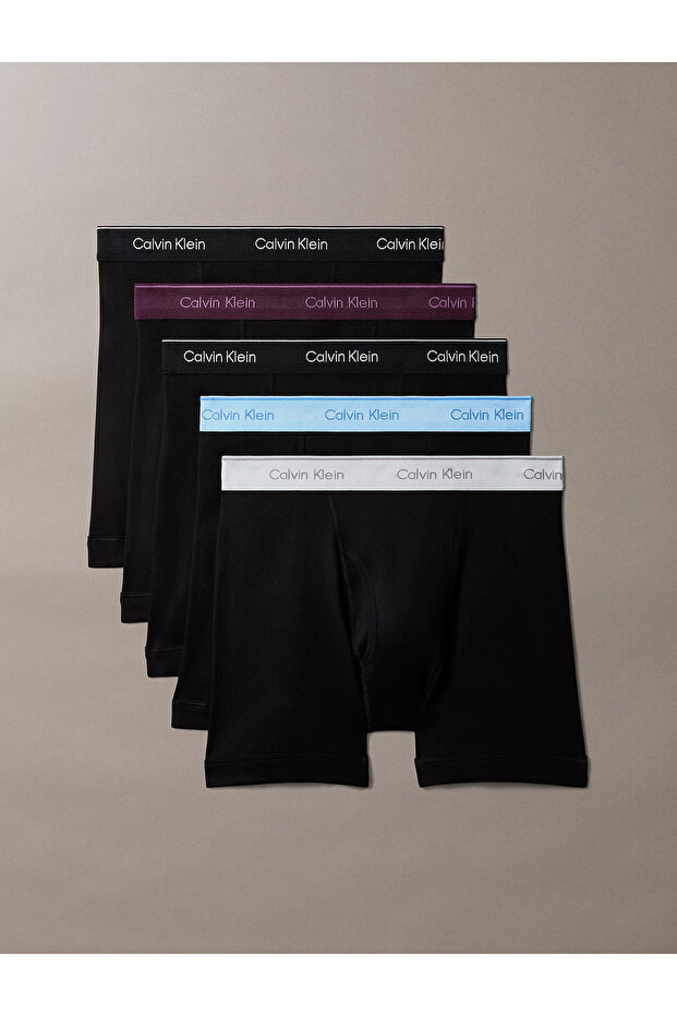 Men's Blue Boxer Briefs with Brand Logo, Suitable for Daily Use
